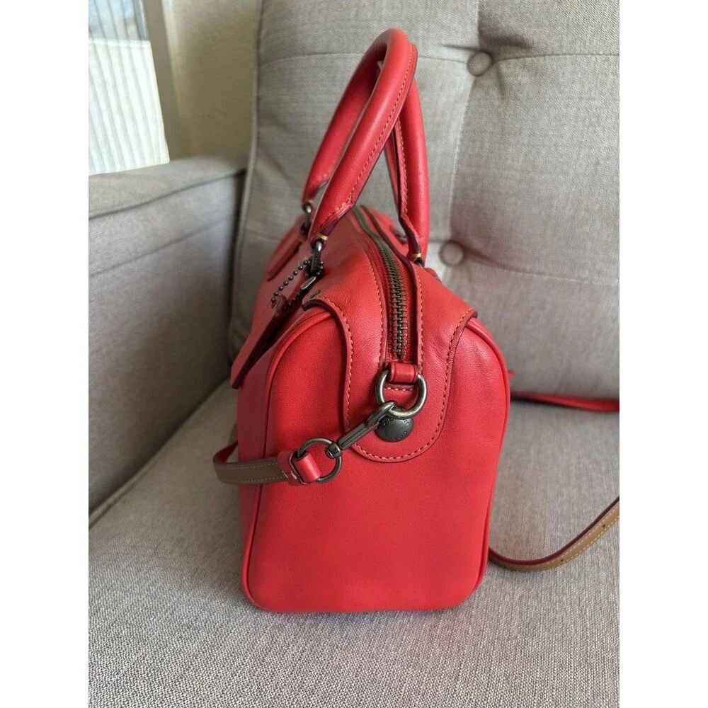 COACH x Disney 59371 Mickey Mouse leather Mini Bennett satchel Crossbody Bag Red